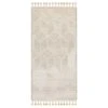(E465) Found & Fable Soho Beige Tasseled Accent Rug, 3x5