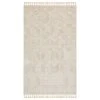 (E465) Found & Fable Soho Beige Tasseled Area Rug, 5x7