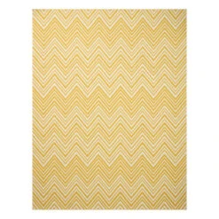 (E470) Ember Yellow Chevron Area Rug, 8x10