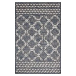 (E471) Journi Grey Diamond Design Accent Rug, 3x5