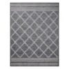 (E471) Journi Grey Diamond Design Area Rug, 8x10
