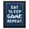 Eat, Sleep, Game, Repeat Canvas Wall Art, 10x12