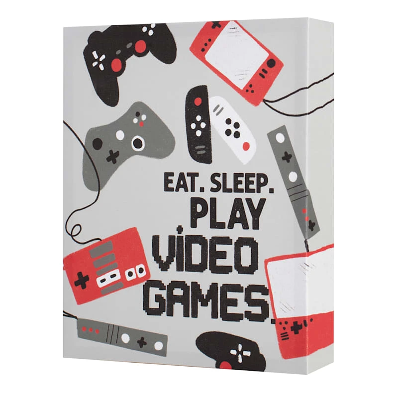Eat, Sleep, Play Video Games Canvas Wall Art, 10x12 2 Eat, Sleep, Play Video Games Canvas Wall Art, 10x12 - Image 2