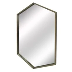 Elongated Hexagon Wall Mirror, 22x31