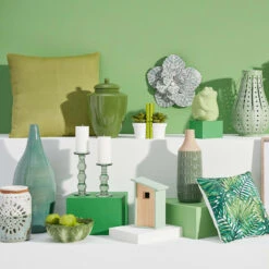 Embossed Green Metal Flower Wall Decor, 14" 5 Embossed Green Metal Flower Wall Decor, 14" -Modern Decor Shop embossed green metal flower wall decor 14 2