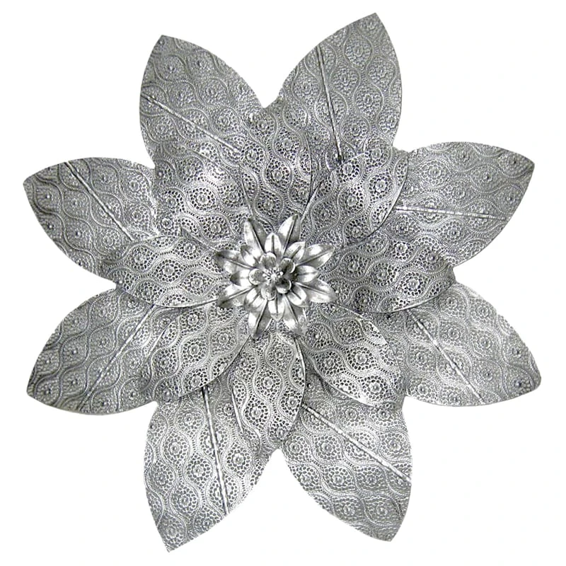 Embossed Metal Flower Wall Art, 23" 1 Embossed Metal Flower Wall Art, 23"