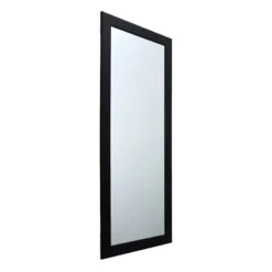 Flat Black Framed Wall Mirror, 24x58 -Modern Decor Shop flat black framed wall mirror 24x58 3