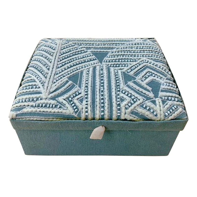 Found & Fable Blue Fabric Box, 4x7 1 Found & Fable Blue Fabric Box, 4x7