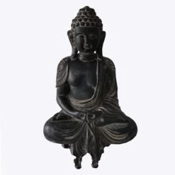 Found & Fable Grey Buddha Figurine, 16"