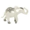 Found & Fable White Ceramic Elephant Figurine, 7.5"