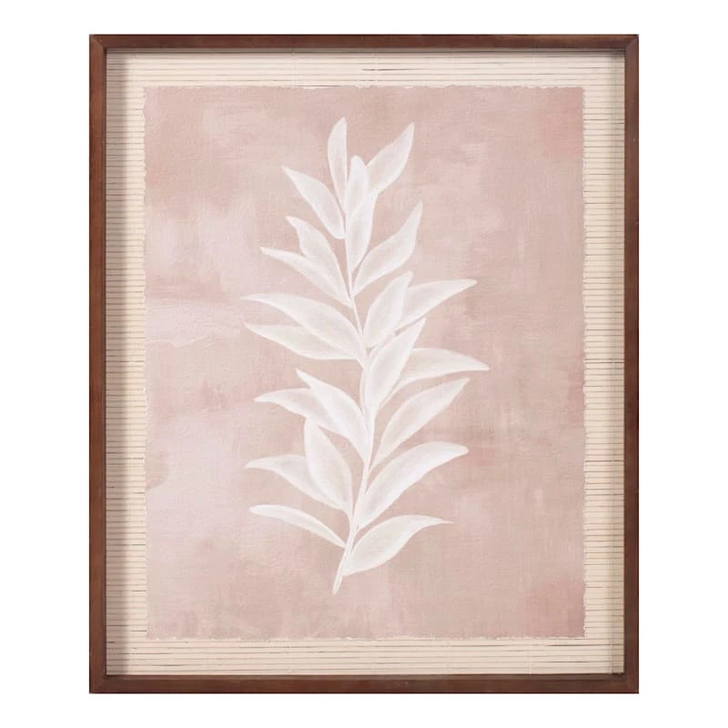 Framed Bamboo Leaf Print Wall Art, 20x23 1 Framed Bamboo Leaf Print Wall Art, 20x23