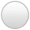 Framed Round Thin Wall Mirror, 15"