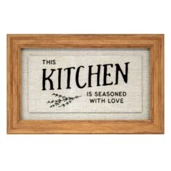Glass Framed This Kitchen Is Seasoned With Love Wall Art, 12x7