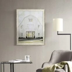 Glass Framed Wedding Barn Print Wall Art, 20x26 -Modern Decor Shop glass framed wedding barn print wall art 20x26 2