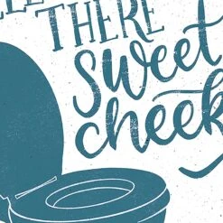 Glass Framed Well Hey There Sweet Cheeks Print Wall Art, 12" -Modern Decor Shop glass framed well hey there sweet cheeks print wall art 12 1