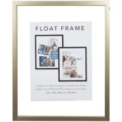 Gold Linear Profile Floating Wall Frame, 16x20