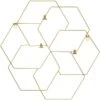 Gold Metal Hexagon Collage Clip Frame, 19"