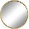 Gold Metal Round Wall Mirror, 30"
