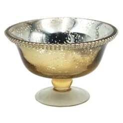 Gold Rhinestone Compote, 5"