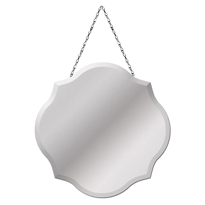 Grace Mitchell Frameless Hanging Wall Mirror, 18" 1 Grace Mitchell Frameless Hanging Wall Mirror, 18"