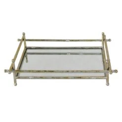 Grace Mitchell Mirrored Bamboo Tray, 10.6"