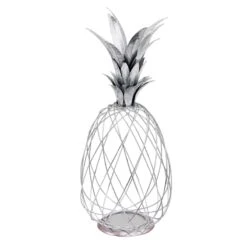 Grace Mitchell Silver Wire Pineapple Decor, 19"
