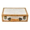 Grace Mitchell Vintage Style Wooden Suitcase Decor, 12"