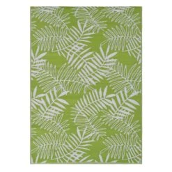 Green Palm Plastic Outdoor Area Rug, 6x9
