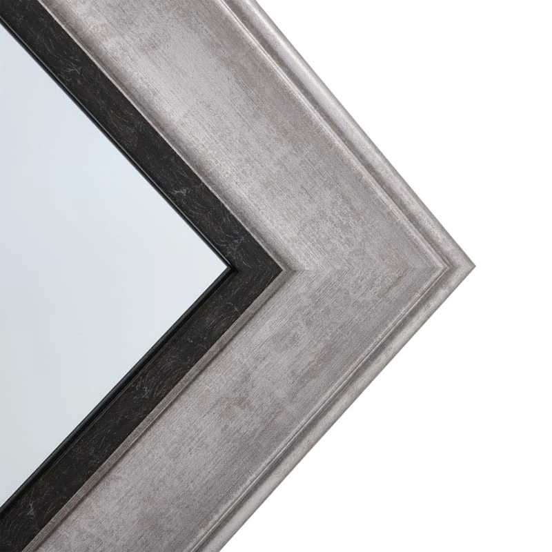 Grey & Black Framed Wall Mirror, 22x28 3 Grey & Black Framed Wall Mirror, 22x28 - Image 3
