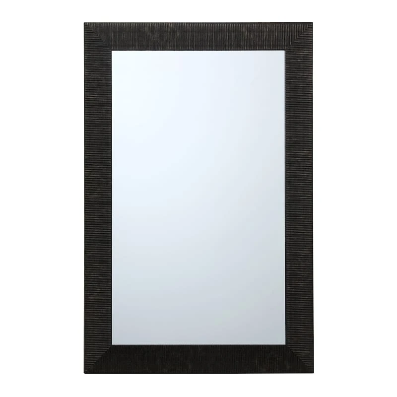 Grey Framed Ornate Wall Mirror, 24x36 1 Grey Framed Ornate Wall Mirror, 24x36