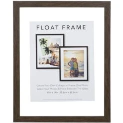 Grey Linear Profile Floating Wall Frame, 11x14