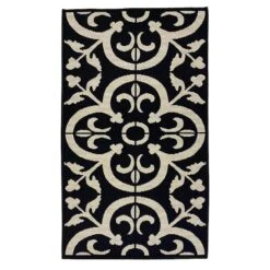 Hampton Black Tile Kitchen Mat, 18x30