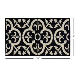Hampton Black Tile Kitchen Mat, 18x30 -Modern Decor Shop hampton black tile kitchen mat 18x30 5
