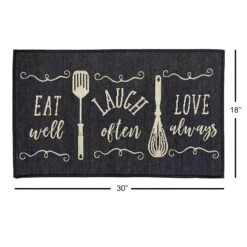 Hampton Eat Laugh Love Kitchen Mat, 18x30 -Modern Decor Shop hampton eat laugh love kitchen mat 18x30 5