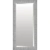 High & Low Silver Solid Wood Floor Mirror, 32x68