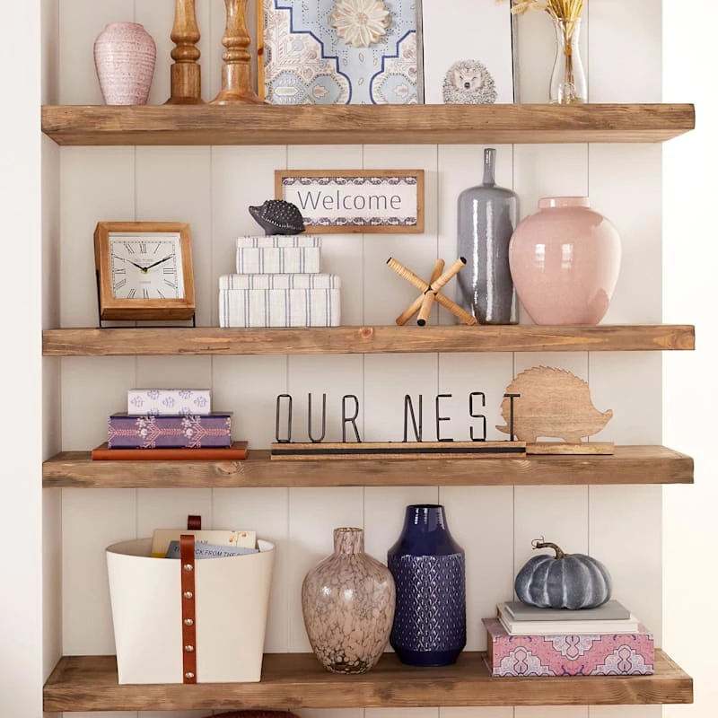 Honeybloom Ivory & Blue Striped Decorative Box, 9x7 4 Honeybloom Ivory & Blue Striped Decorative Box, 9x7 - Image 4