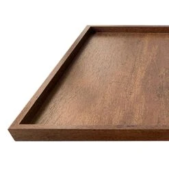 Honeybloom Square Wood Tray, 15.5x12 -Modern Decor Shop honeybloom square wood tray 15.5x12 2