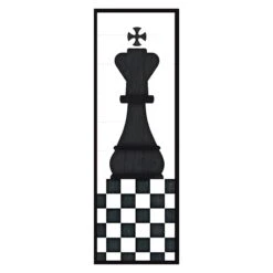 King Chess Canvas Wall Art, 6x18