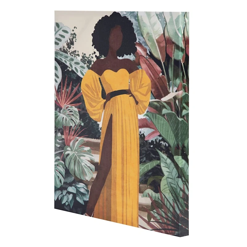 Lady In Yellow Canvas Wall Art, 16x20 2 Lady In Yellow Canvas Wall Art, 16x20 - Image 2
