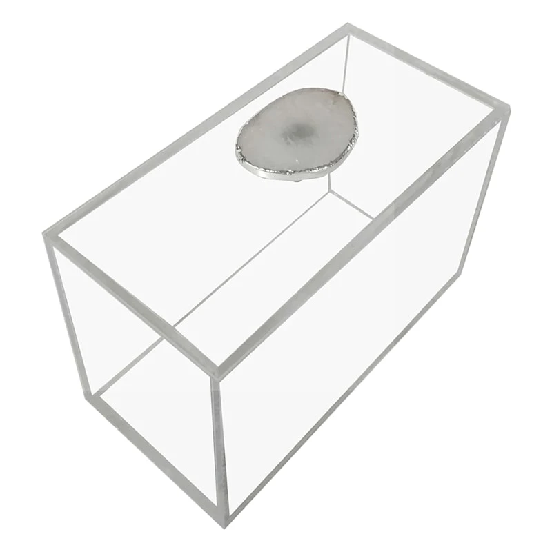 Laila Ali Clear Acrylic Decorative Box, 17x9 1 Laila Ali Clear Acrylic Decorative Box, 17x9