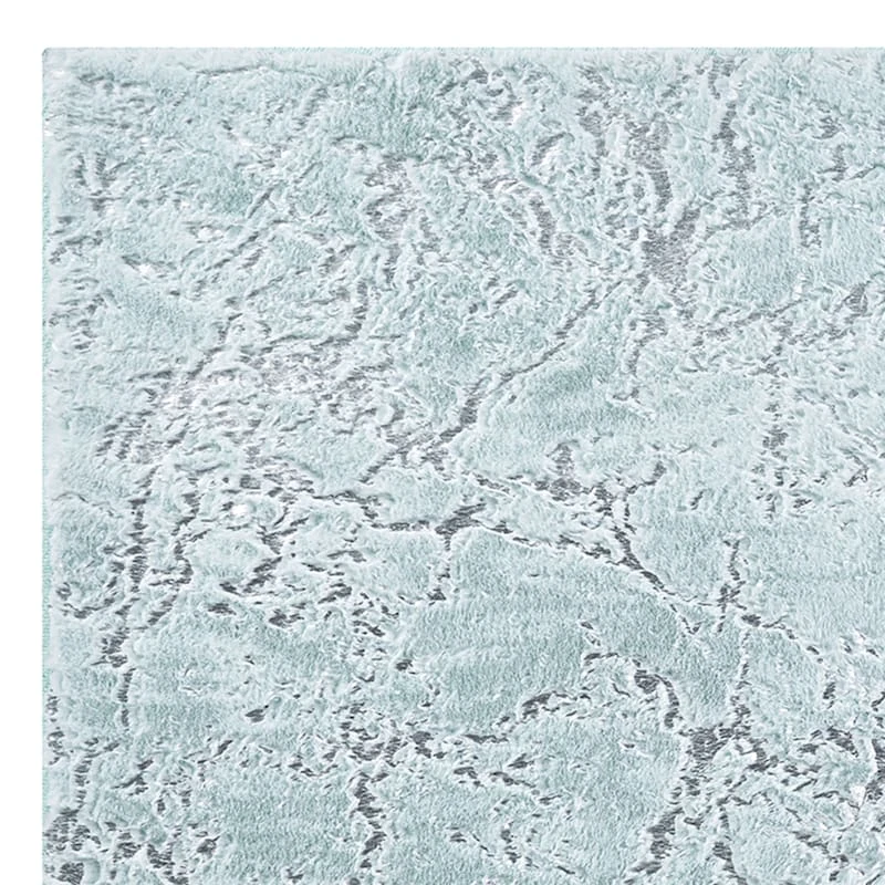 Laila Ali Foiled Icey Blue Faux Fur Accent Rug, 2x3 2 Laila Ali Foiled Icey Blue Faux Fur Accent Rug, 2x3 - Image 2