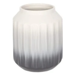 Laila Ali Grey Ombre Ceramic Vase, 7.5"