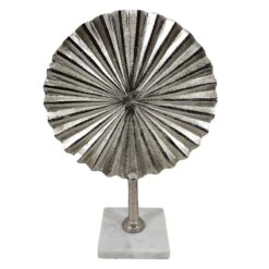 Laila Ali Metal Sculpture With Marbled Base, 13"