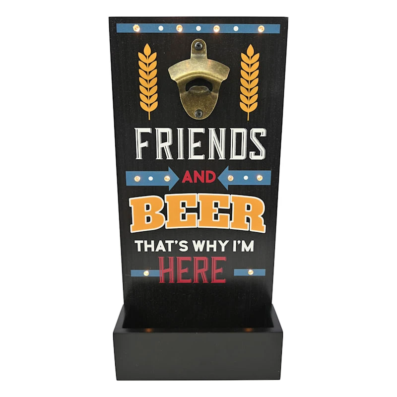 LED Beer Bottle Opener Wall Art, 7x15 1 LED Beer Bottle Opener Wall Art, 7x15