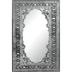 Light Blue Washed Wall Mirror, 24x36