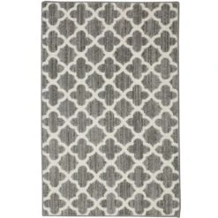 Madison Geometric Grey & Cream Accent Rug, 3x4