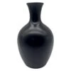 Matte Black Ceramic Vase, 8"