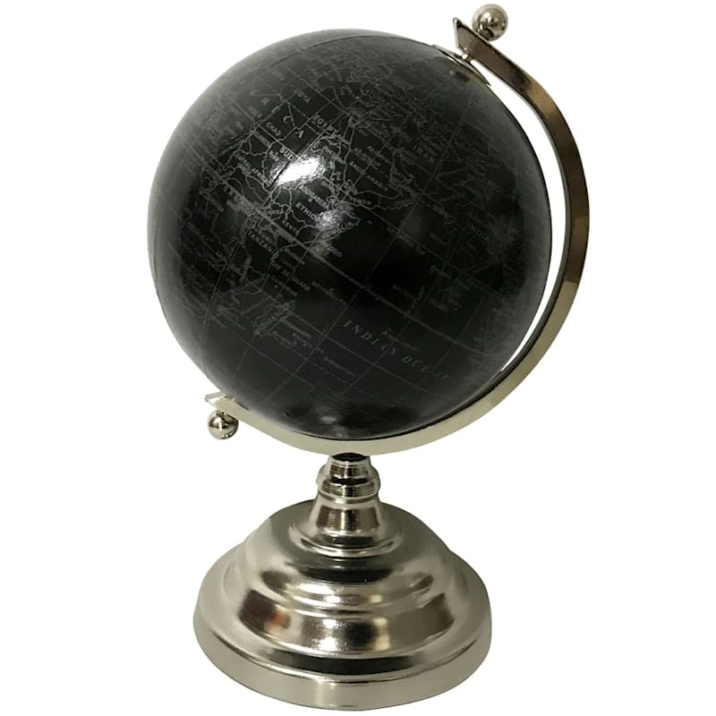 Metal Black Globe, 10.5" 1 Metal Black Globe, 10.5"