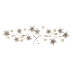 Metal Curved Flower Wall Art, 45x15