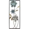 Metal Floral Frame Wall Panel, 24x12